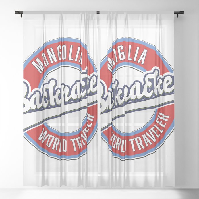 Mongolia backpacker world traveler Sheer Curtain