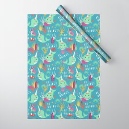 Narwhal Be Unique Pattern Wrapping Paper