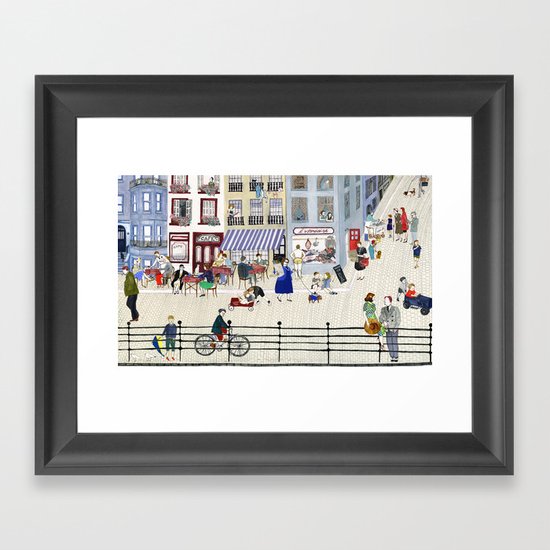 On the dike (in Ostend) Framed Art Print