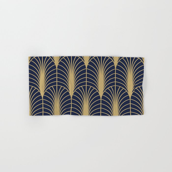 Arches in Navy and Gold Hand & Bath Towel