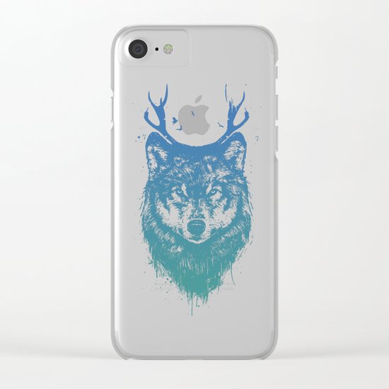 Deer wolf Clear iPhone Case
