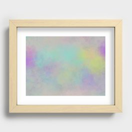 Colorful watercolor space Recessed Framed Print
