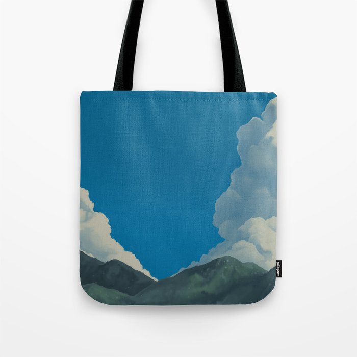 Puffy Anime-style Clouds Tote Bag