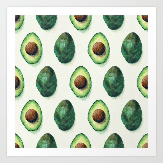 Avocado Pattern Art Print