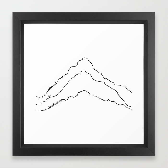 Tallest Mountains In The World B W Mt Everest K2 Kanchenjunga Minimalist Line Drawing Art Print Framed Art Print By A88mountainstate Society6 Mountain line drawing art printable poster mountain range minimalist sketch mountain lover graphic lines art print minimal line art print rosiessketchbook 5 out of 5 stars 37 834.