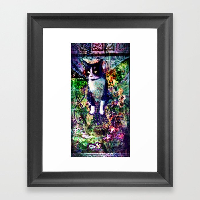 Cat Ink Fantasy Framed Art Print
