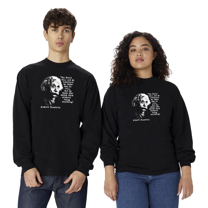 Albert Einstein Long Sleeve T Shirt by PsychoBudgie | Society6