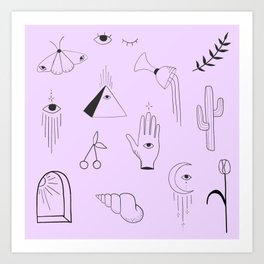 Purple Flash Sheet Art Print