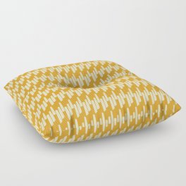 Modern Ink Weave Ikat Mudcloth Pattern in Marigold Honey Mustard Ochre Floor Pillow