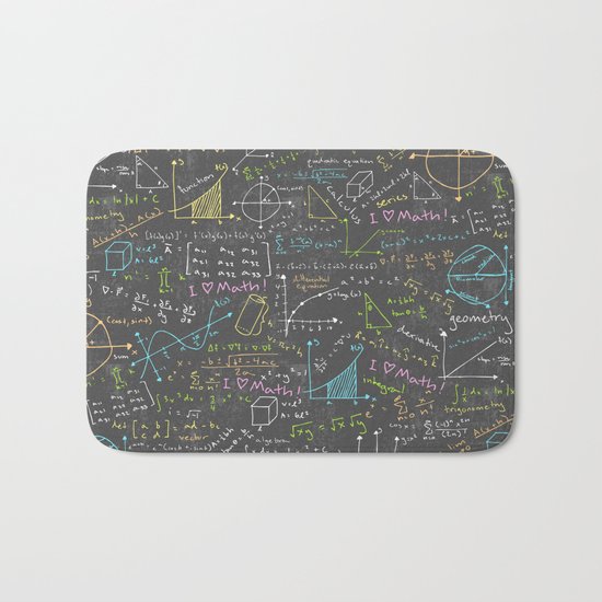Math Lessons Bath Mat