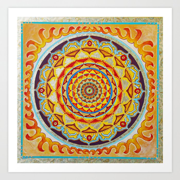 Fire Mandala Art Print