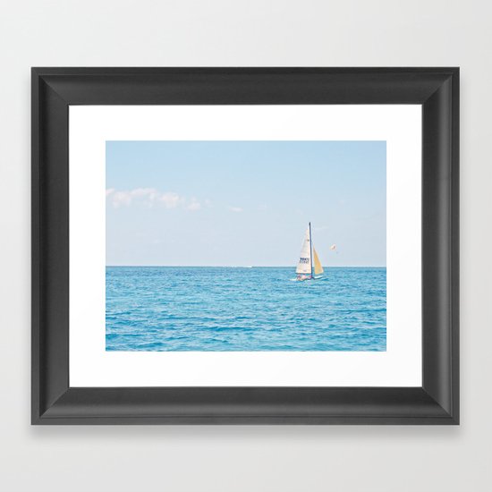 Solo Sailboat Framed Art Print