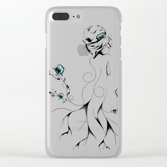 Poppy Poem Clear iPhone Case