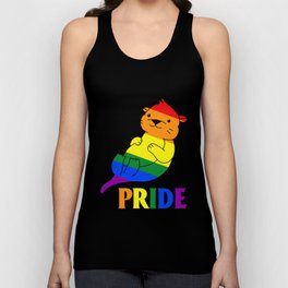 Cute Otter Rainbow Gay Pride - LGBTQ Trans Unisex Tank Top