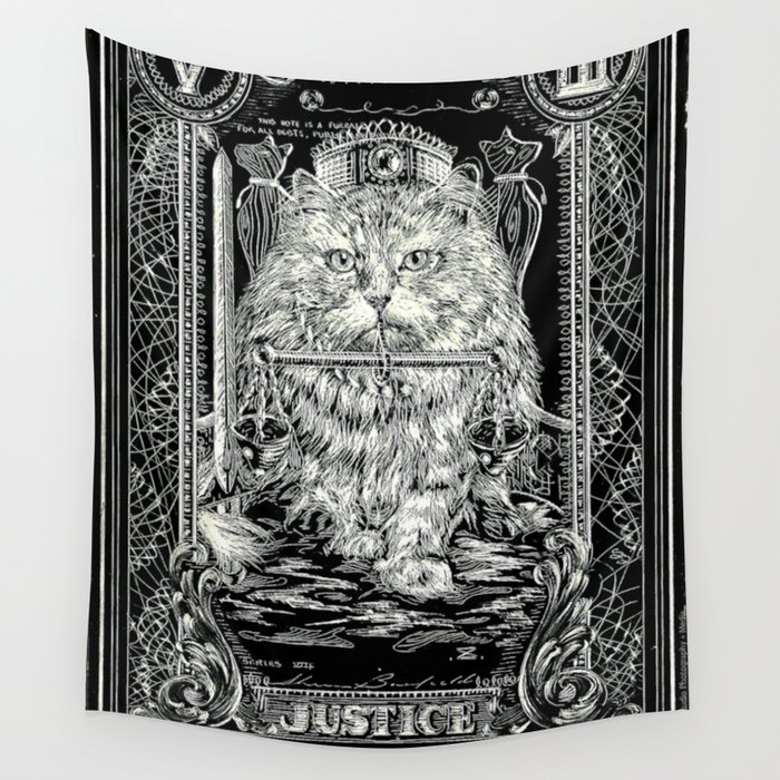 Justice top tarot tapestry