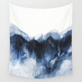 Abstract Indigo Mountains 2 Wall Tapestry