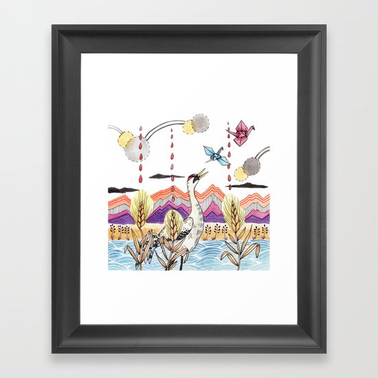 Crane Gang Framed Art Print