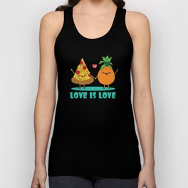 Love Cute Pride Pineapple Pizza Unisex Tank Top