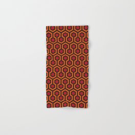 Creepy Hotel Bathroom Orange and Brown OVERLOOK PATTERN Beach or Bath Towels 