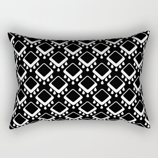Abstract colorful geometric pattern . Black white . Rectangular Pillow