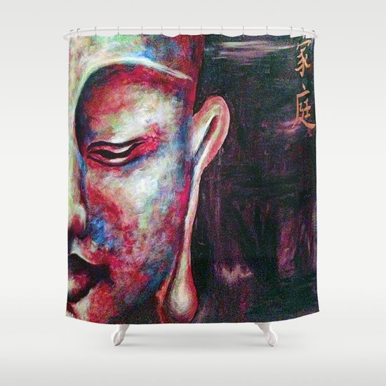Half Buddha Face Shower Curtain By Aammeelliia Society6,Rec Frame Png No Background