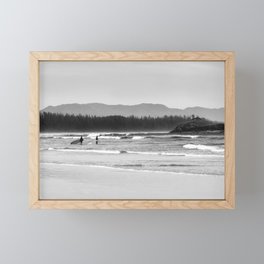 Tofino Grey Surf Framed Mini Art Print