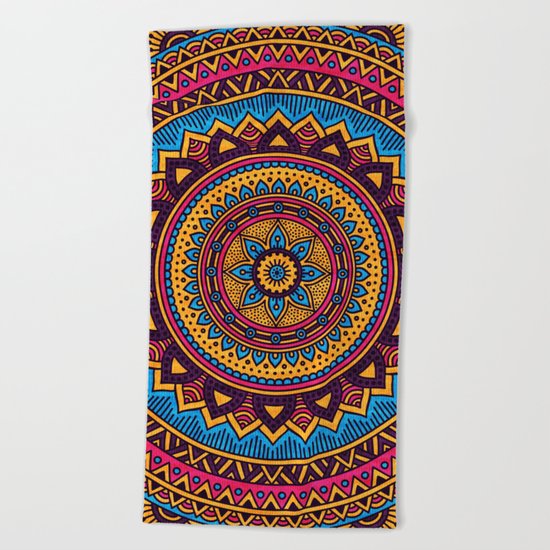 Hippie Mandala 19 Beach Towel