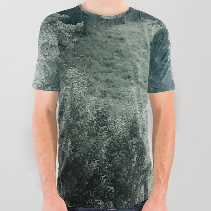 Forest landscape with goat All Over Graphic Tee