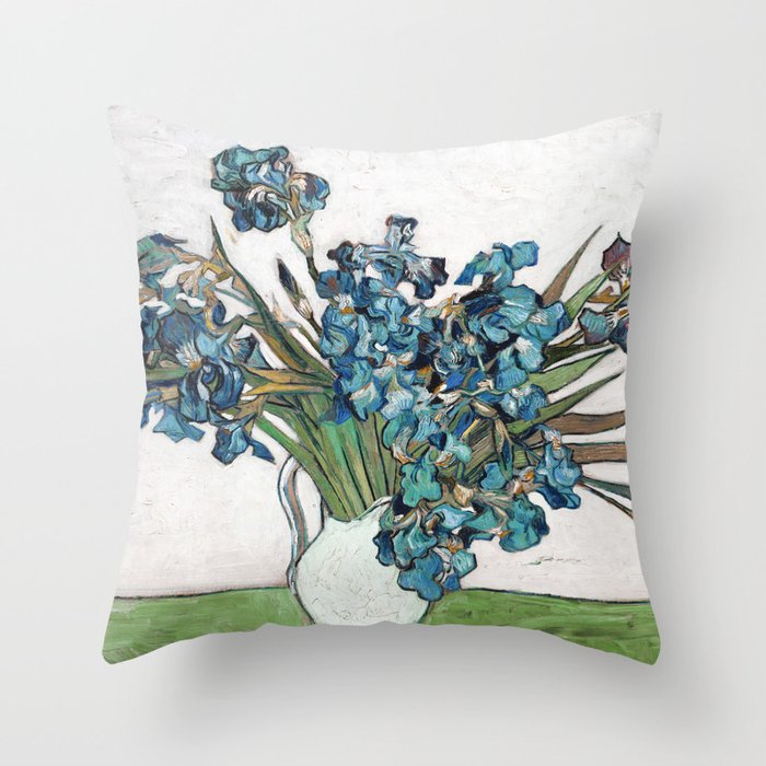 Vincent Van Gogh - Irises (new color editing) Throw Pillow