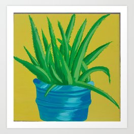 Aloe in Blue  Art Print