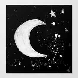 The moon is having a mood Canvas Print