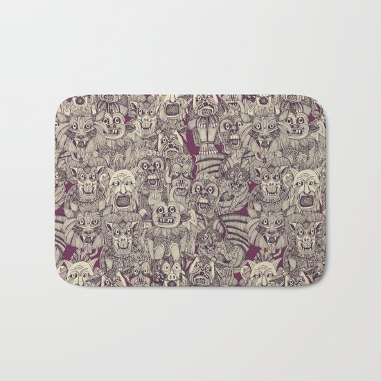gargoyles purple Bath Mat