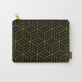 Gold and Black geometric Carry-All Pouch