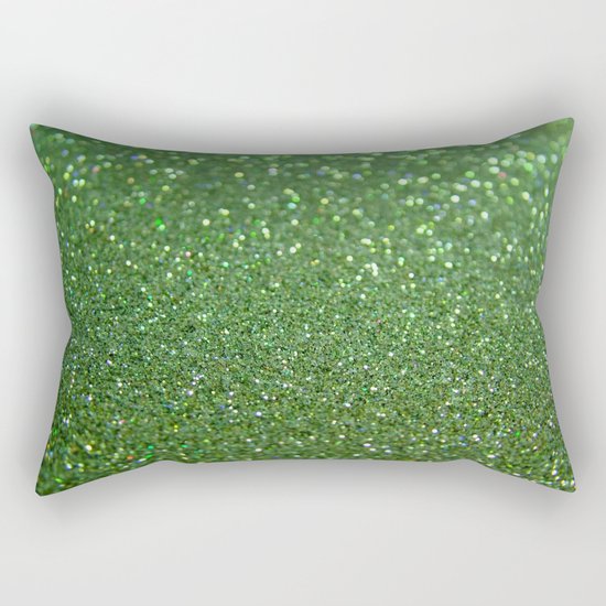 Green sparkle glitter effect background for girlies on #Society6 Rectangular Pillow