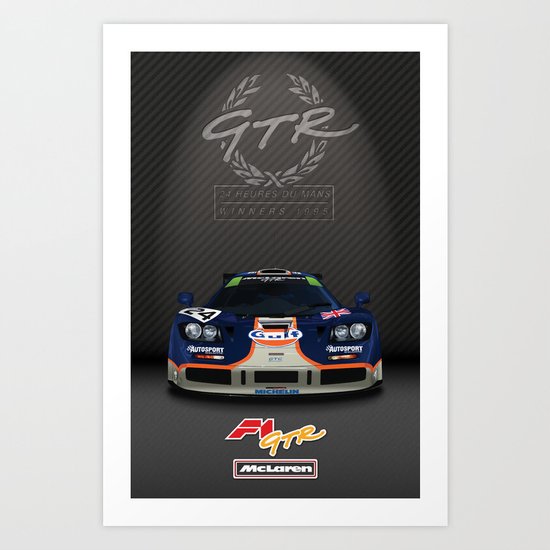 1995 McLaren F1 GTR Le Mans - Gulf Livery Art Print