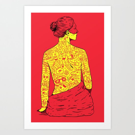 Dumb Tatoos Art Print