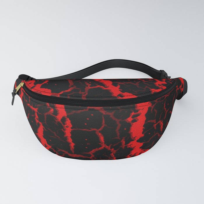 Cracked Space Lava - Red Fanny Pack