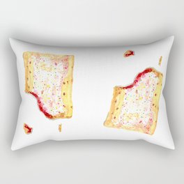 Watercolor Strawberry Pop Tart Rectangular Pillow