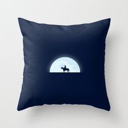 Cowboy Moonset Throw Pillow