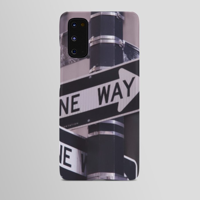 Purple One Way Sign Broadway Android Case