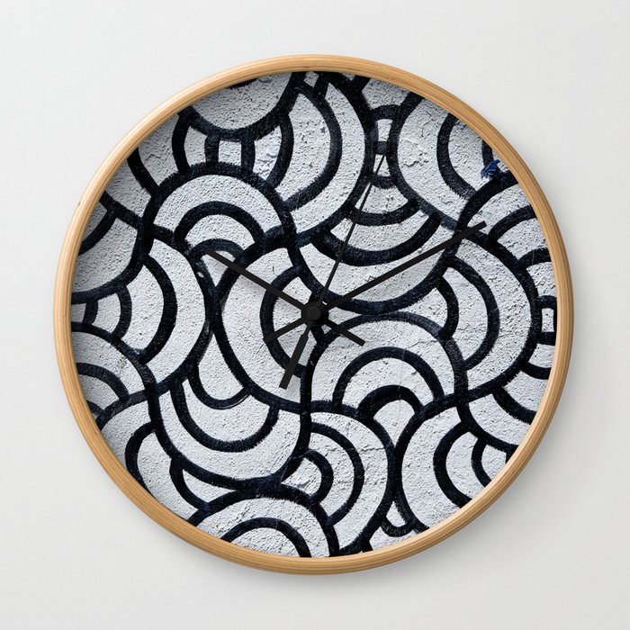 wavy grey Wall Clock