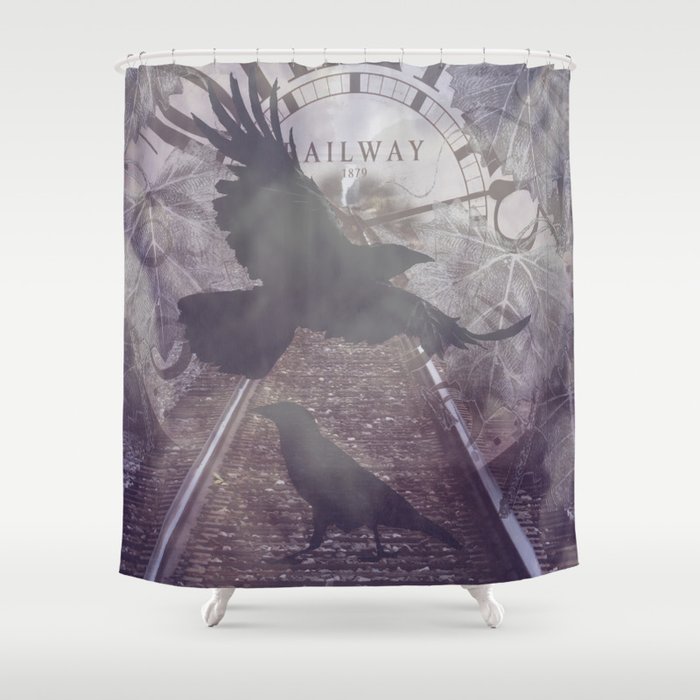 Crow Railroad Tracks Clock Fantasy Endless Rail She Said A738