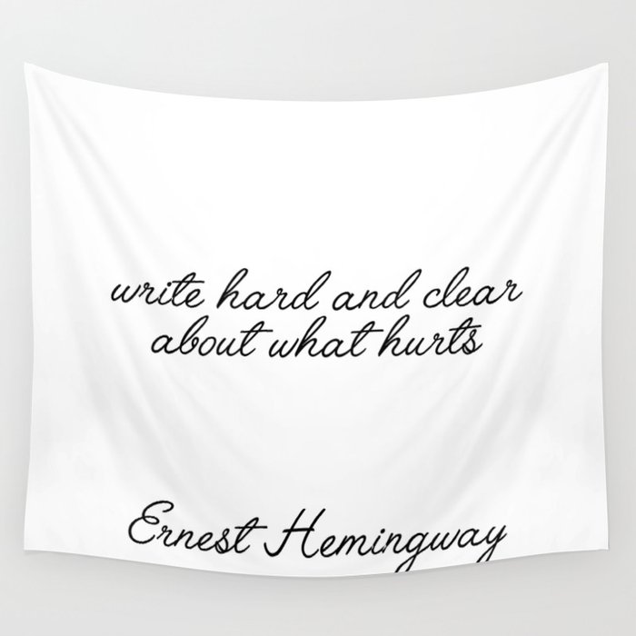 hemingway quote Wall Tapestry