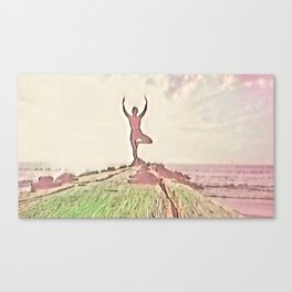 Woman Doing Yoga 6 Canvas Print