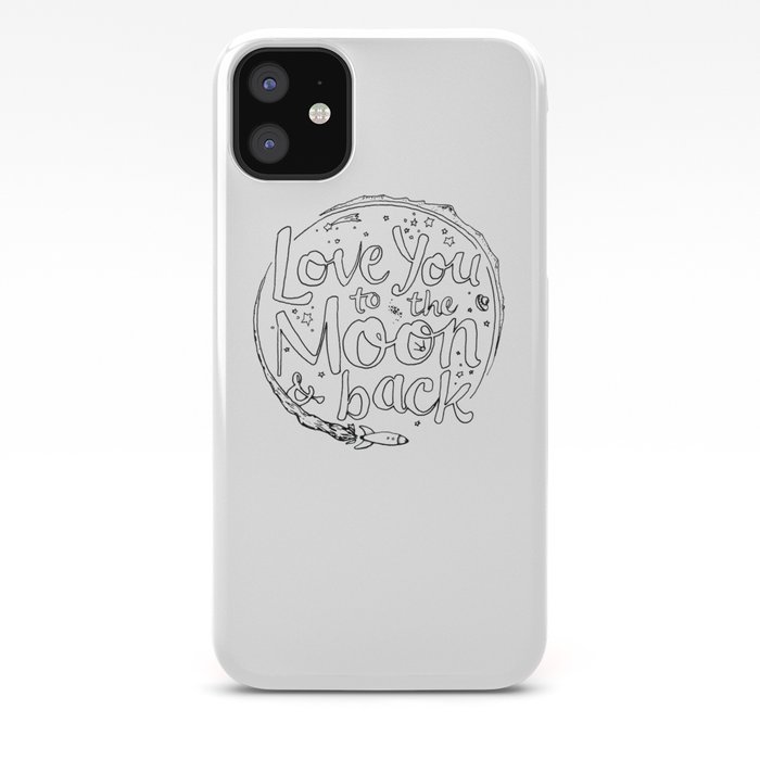 Love You To The Moon Back Coloring Page Iphone Case By Timoberg Society6