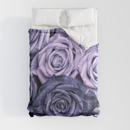 PURPLE ROSES floral flowers violet Comforter