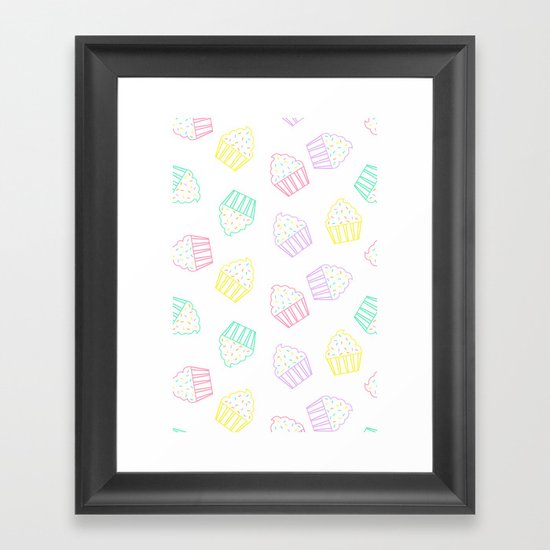 pastel cupcakes Framed Art Print