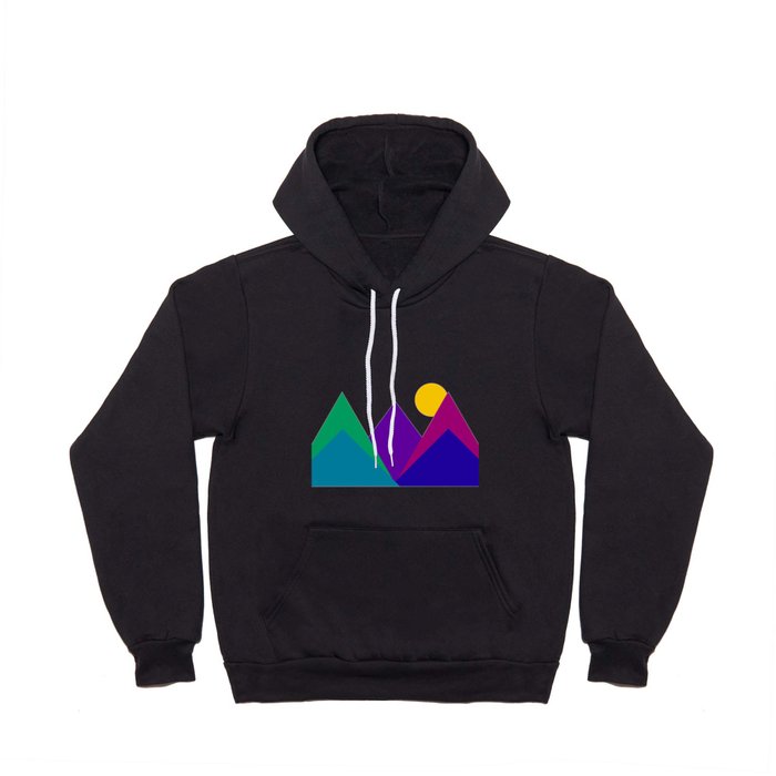 Colorful graphic mountains Hoody
