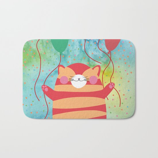 Red Cat Bath Mat