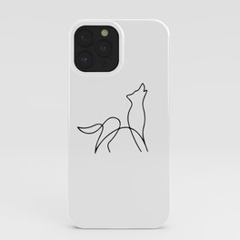 Picasso wolf Art - Minimal wolf Line Drawing iPhone Case